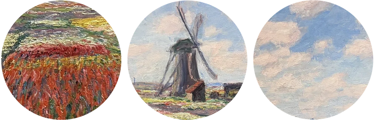 モネ 風景への問いかけ」展出品作㉒ モネ《オランダのチューリップ畑