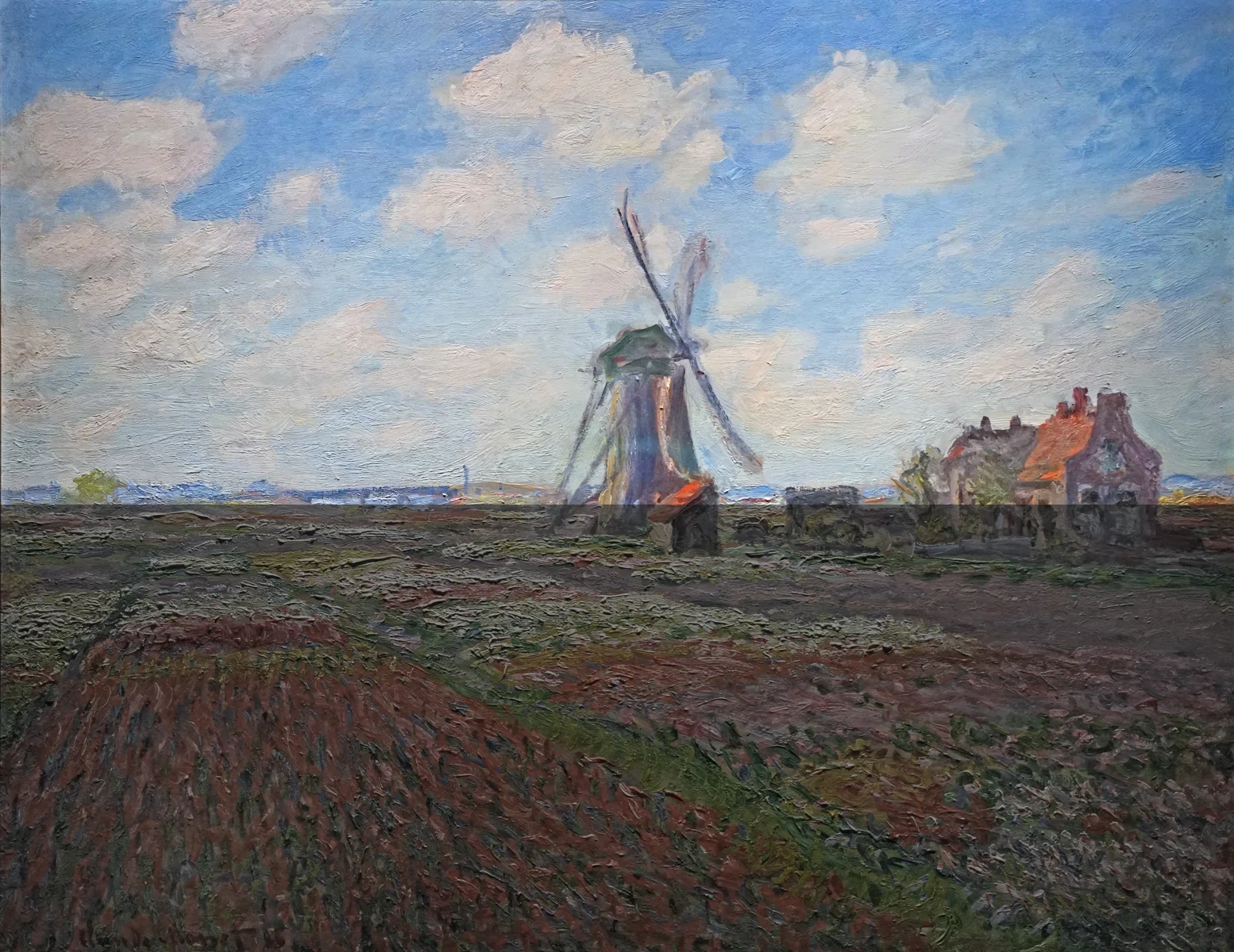 モネ 風景への問いかけ」展出品作㉒ モネ《オランダのチューリップ畑