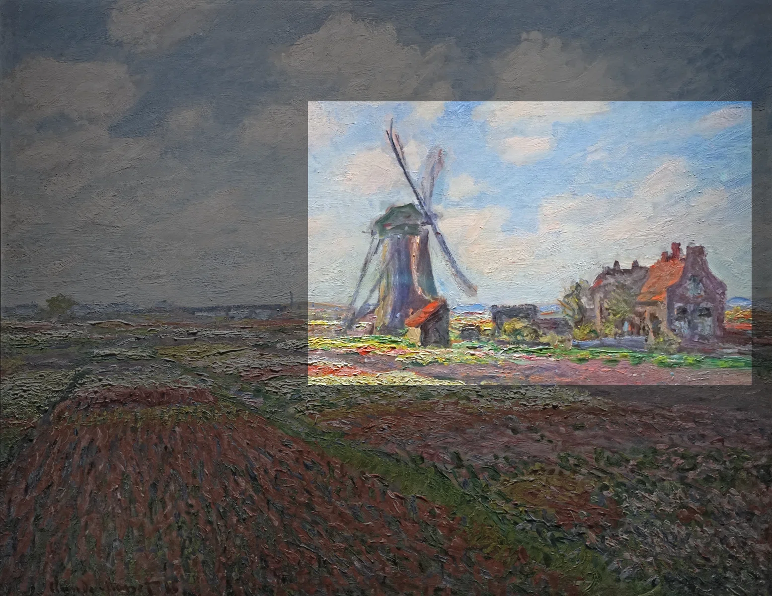 モネ 風景への問いかけ」展出品作㉒ モネ《オランダのチューリップ畑