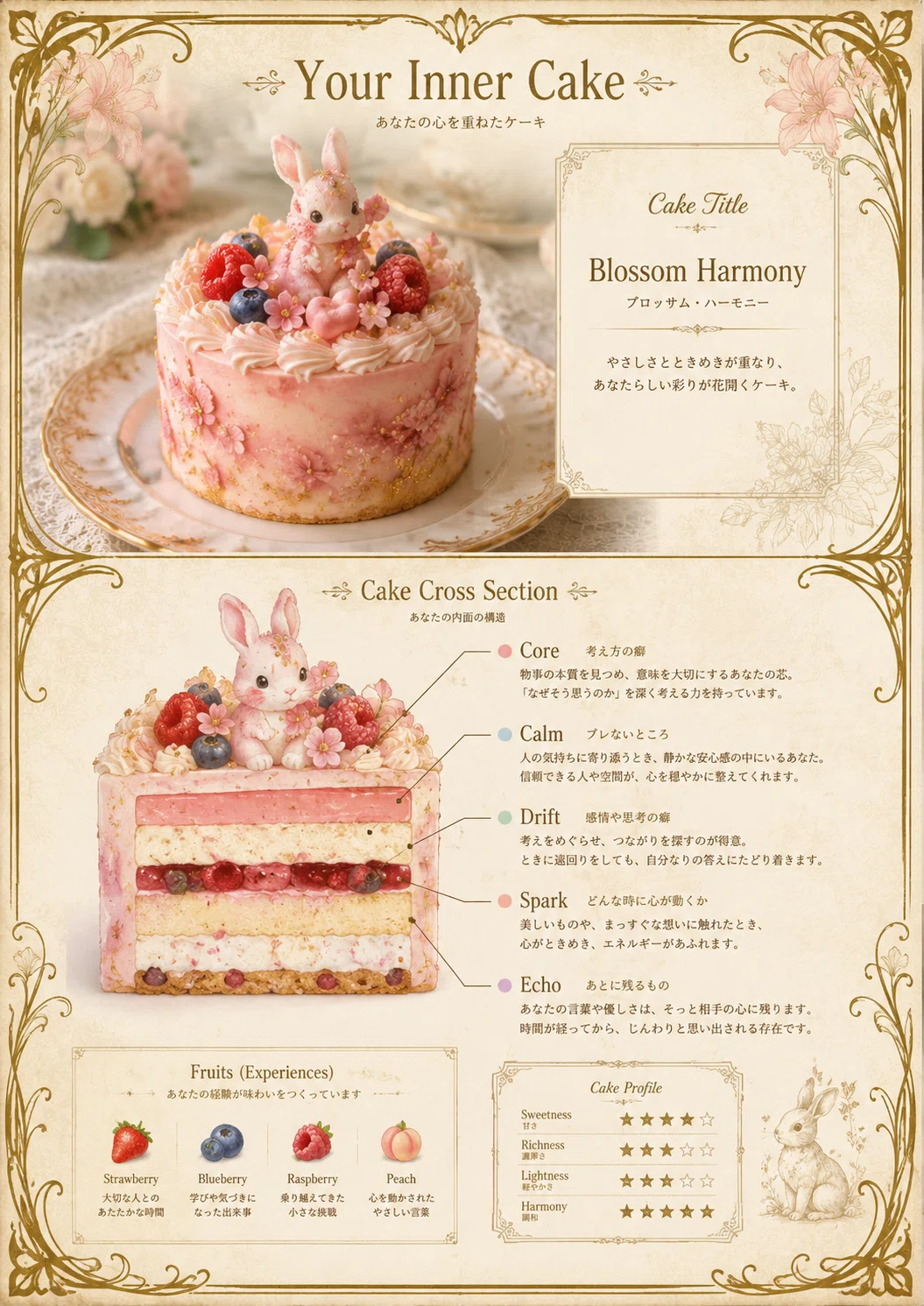 面白いかわからないけどプロンプト配布：あなたの心を重ねたケーキ