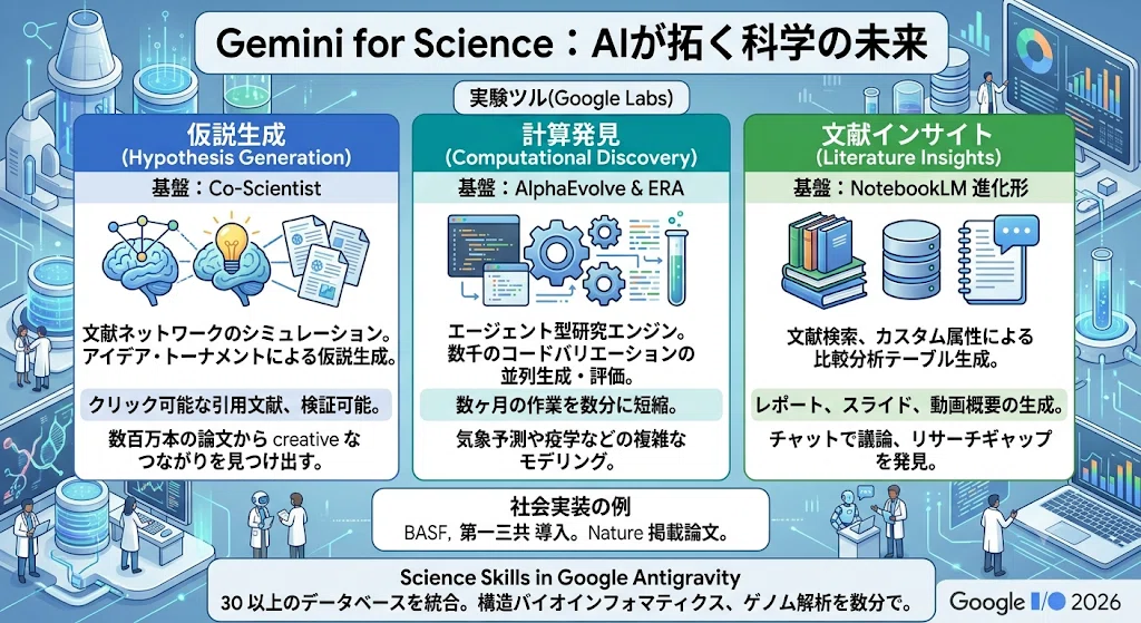 Google I/O 2026発表！「Gemini for Science」が拓く科学とITの未来