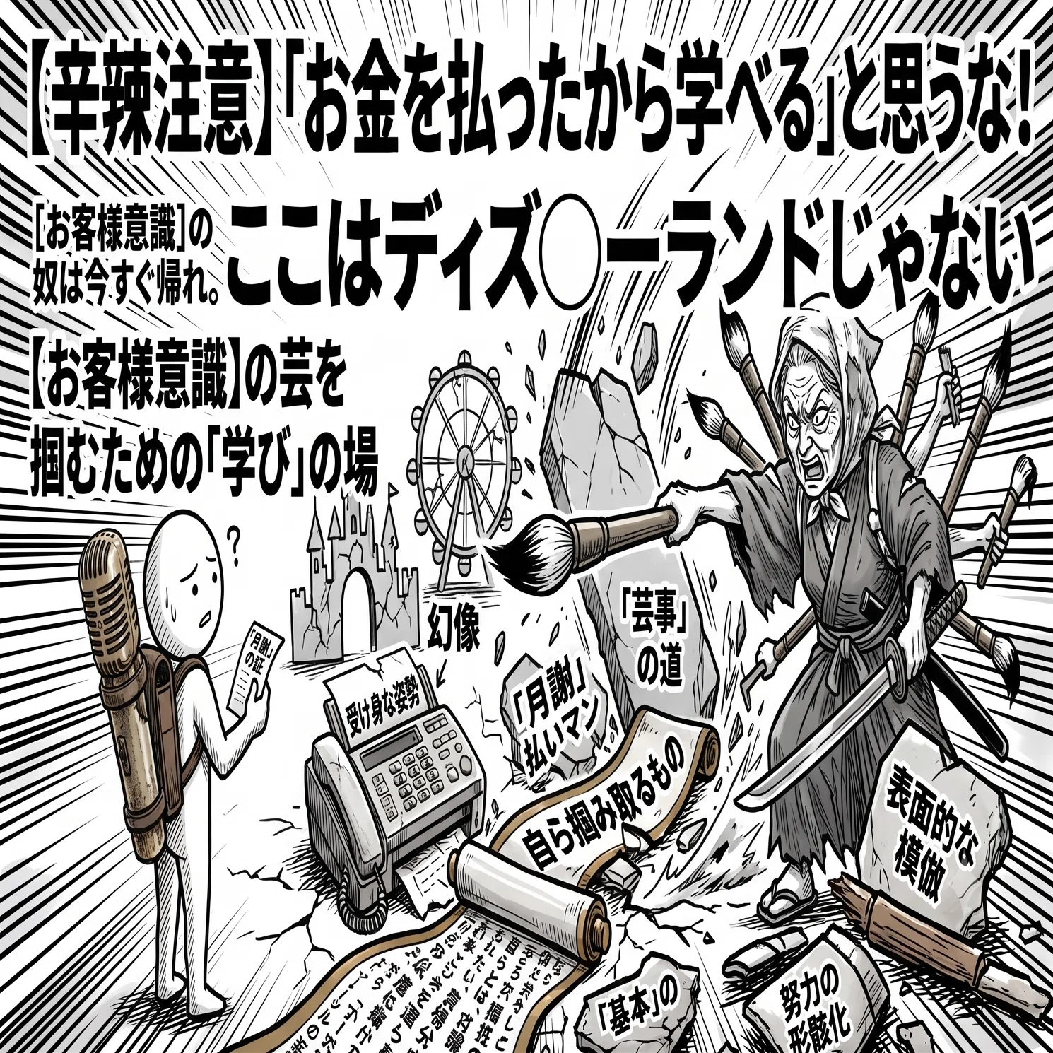 辛辣注意】「お金を払ったから学べる」と思うな！芸事で一生くすぶる人 