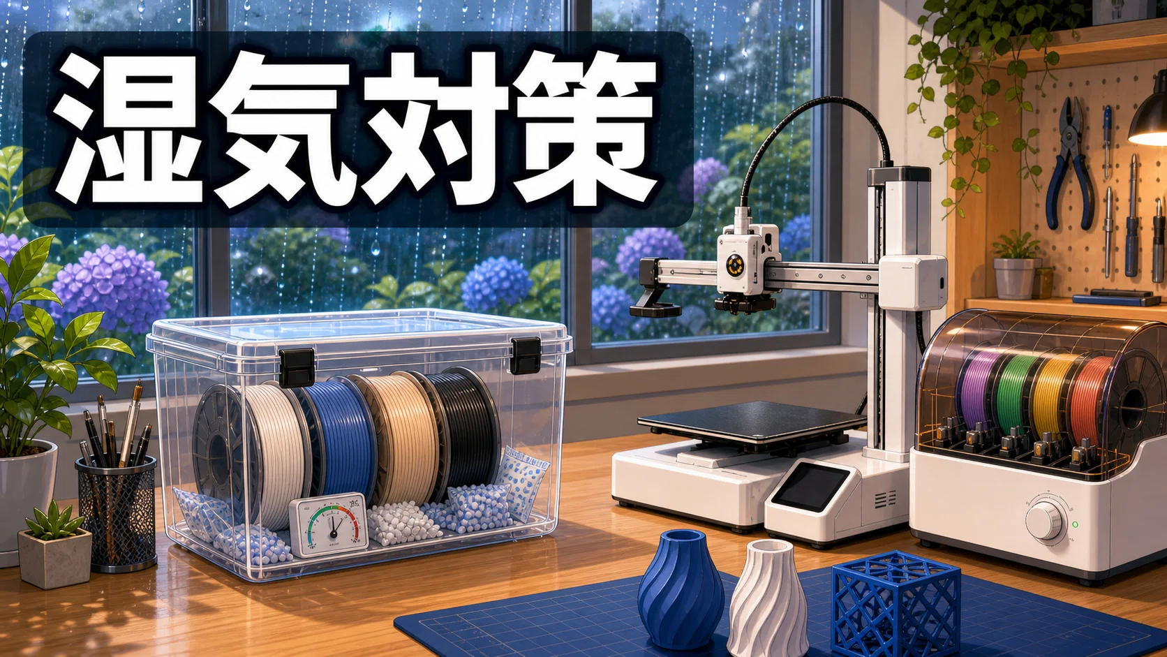 A1 mini × 梅雨｜フィラメントを乾燥させただけで糸引きが減った話と