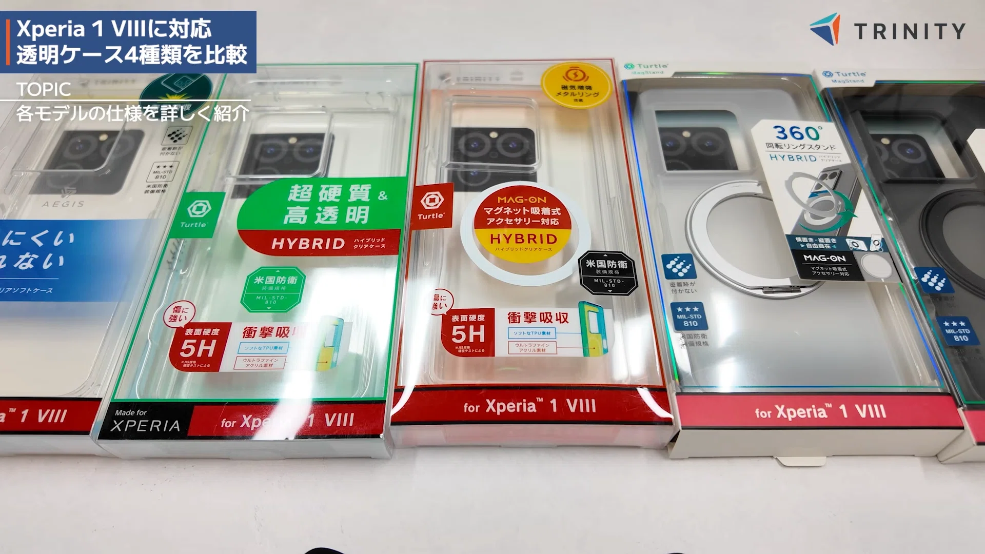 Xperia 1 VIII】トリニティのおすすめ透明クリアケース4選！マグネット