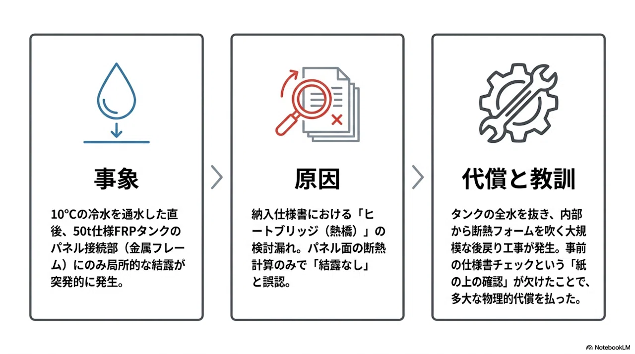 FRP水槽における結露事象の技術解説と再発防止レポート｜Hideki-yq