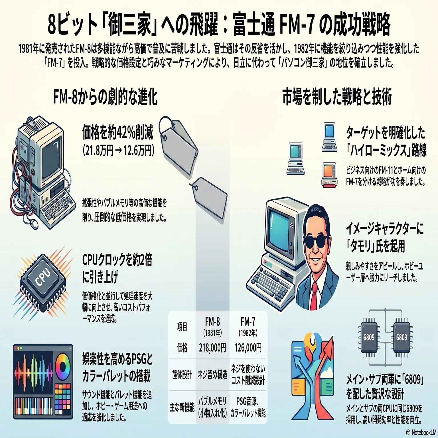 FM-7 - 御三家の地位を獲得した富士通のヒット作品｜kzn
