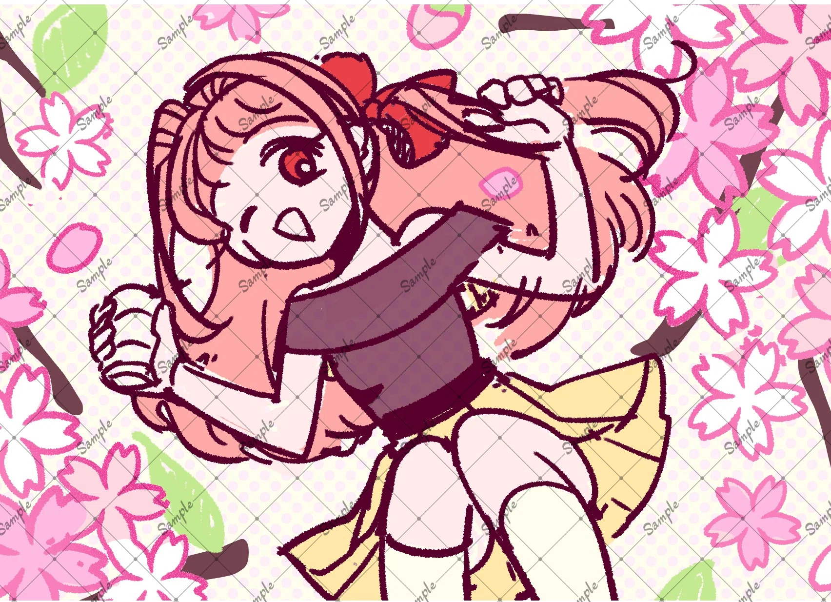 第二回 お花見×ほろ酔い女の子を描く！ラフから完成までの試行錯誤