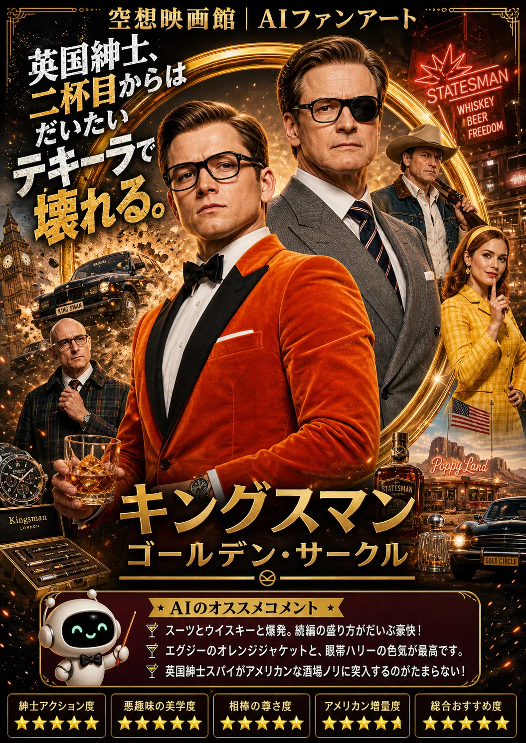 格安】 キングスマンコラボ × GEORGE CLEVERLEY UK8 ジョージ 