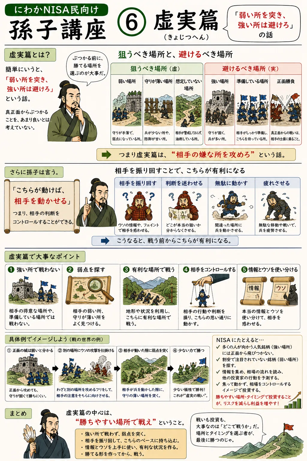 にわかNISA民のための「孫子の兵法」基礎講座⑥ 虚実篇|ラスナイがしん