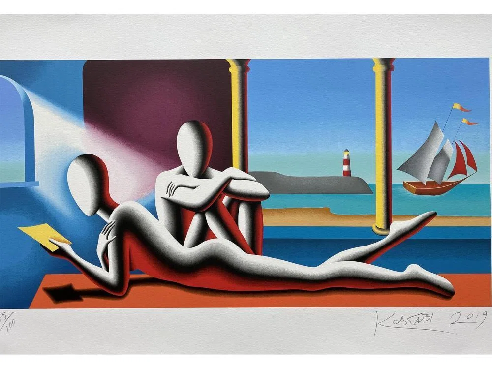 激レア！コレクションマークコスタビンCOSTABI 版画 絵画 一点物 1996 顔のない人物たちが印象的な、マーク・コスタビの魅力｜井浦歳和