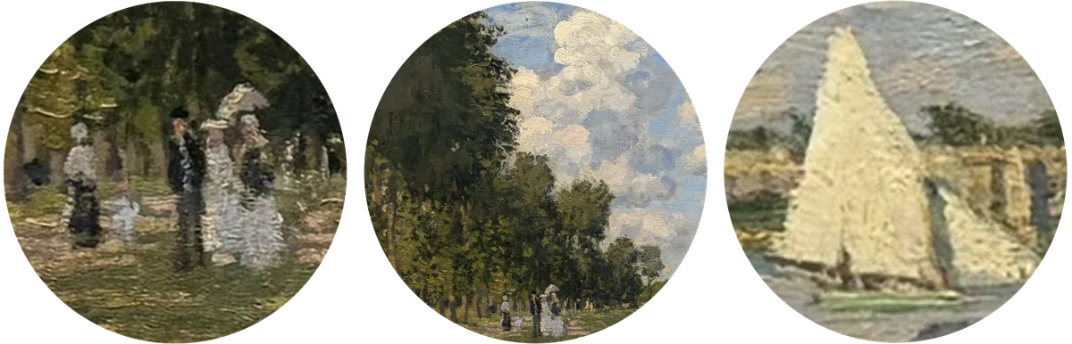 [2363] ジャン=バティスト 船頭のいる池（夕暮れの印象）版画 複製画？ モネ 風景への問いかけ」展出品作㉓ モネ《アルジャントゥイユの係船池