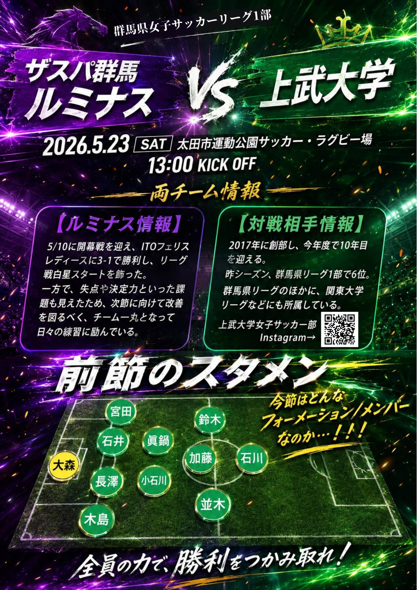 2026.VOL1 マッチデープログラム｜ザスパ群馬ルミナス（公式）