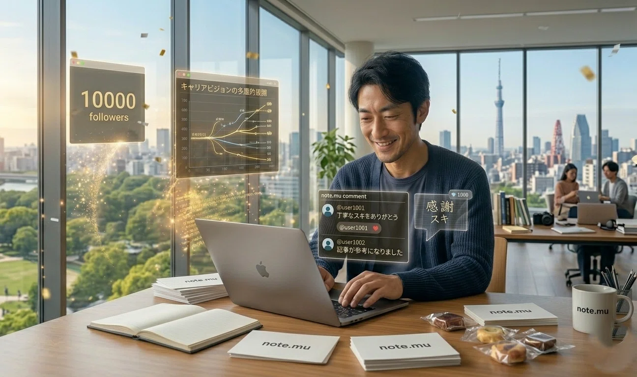 悲願のフォロワー10000人！】キャリアnoteクリエイターとして、感謝の