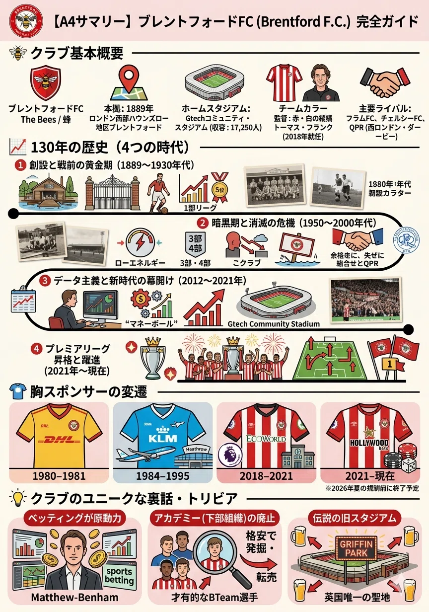 ブレントフォードFC イングランド3部 胸スポンサーHistory】 ブレントフォードFC(イングランドプレミア