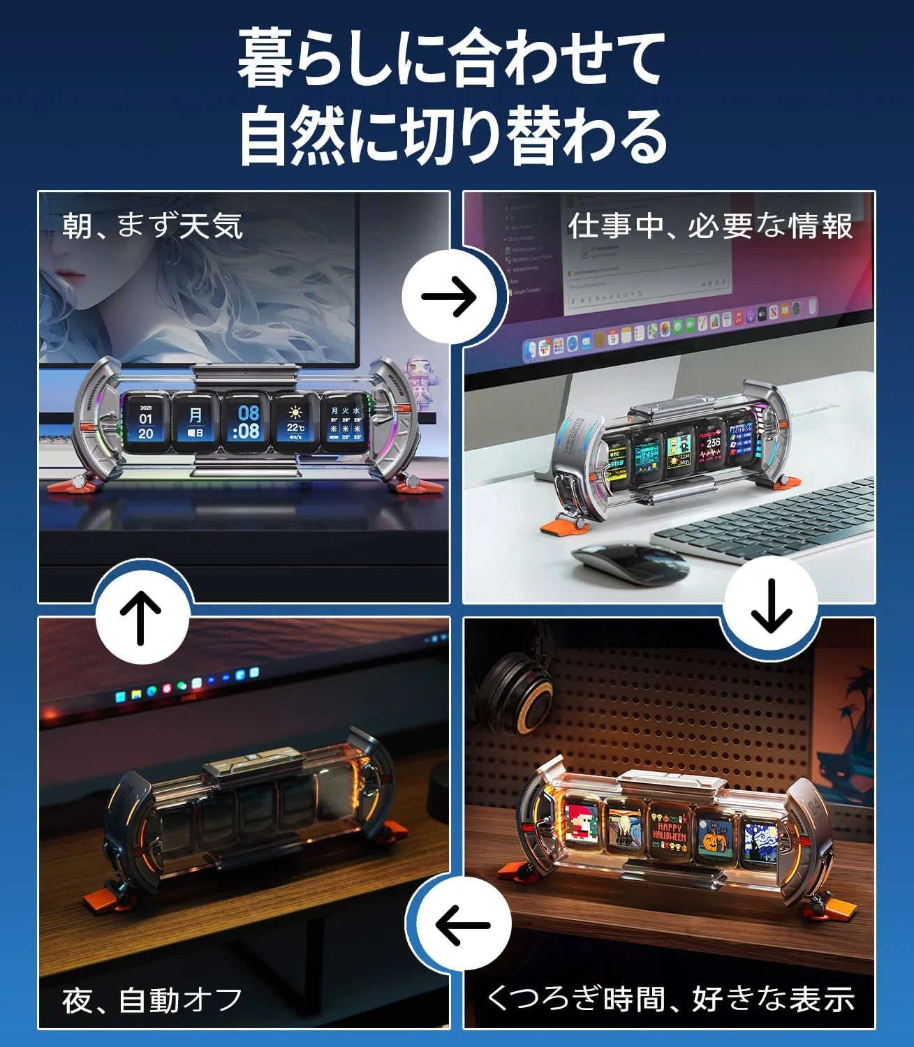 デスクが激変】Divoom Times Gate レビュー｜5画面サイバーパンク