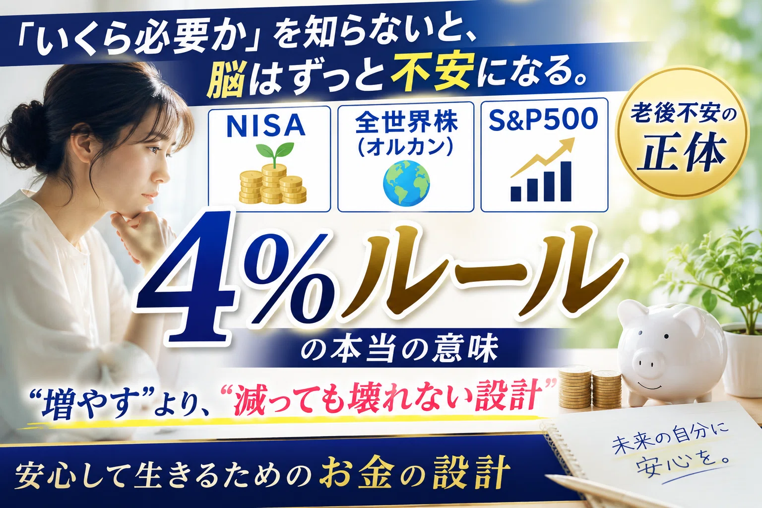 いくら必要か」を知らないと、脳はずっと不安になる。NISA・全世界株