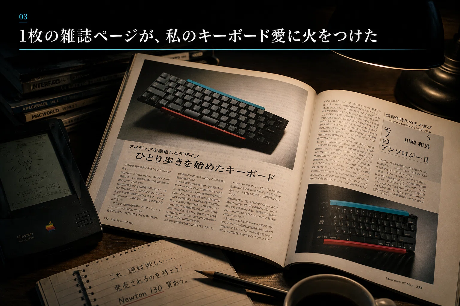 🍎幻のアップル製キーボード Kazuo Kawasaki for Newton OS💡｜るきべ