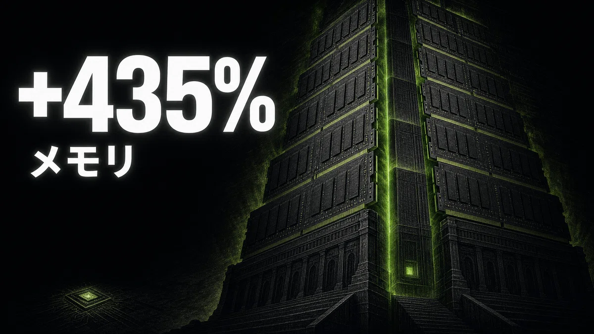 メモリはラック原価で+435%