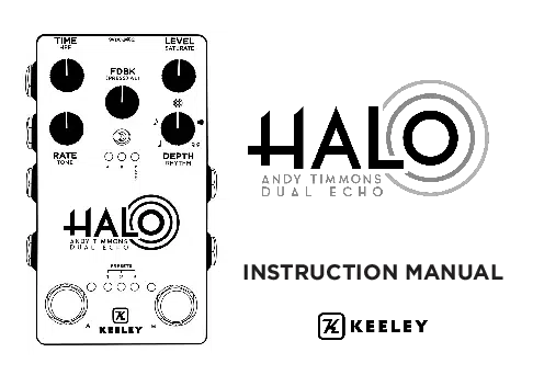 日本語取説作成】KEELEY Halo Andy Timmons デュアル エコー ペダル