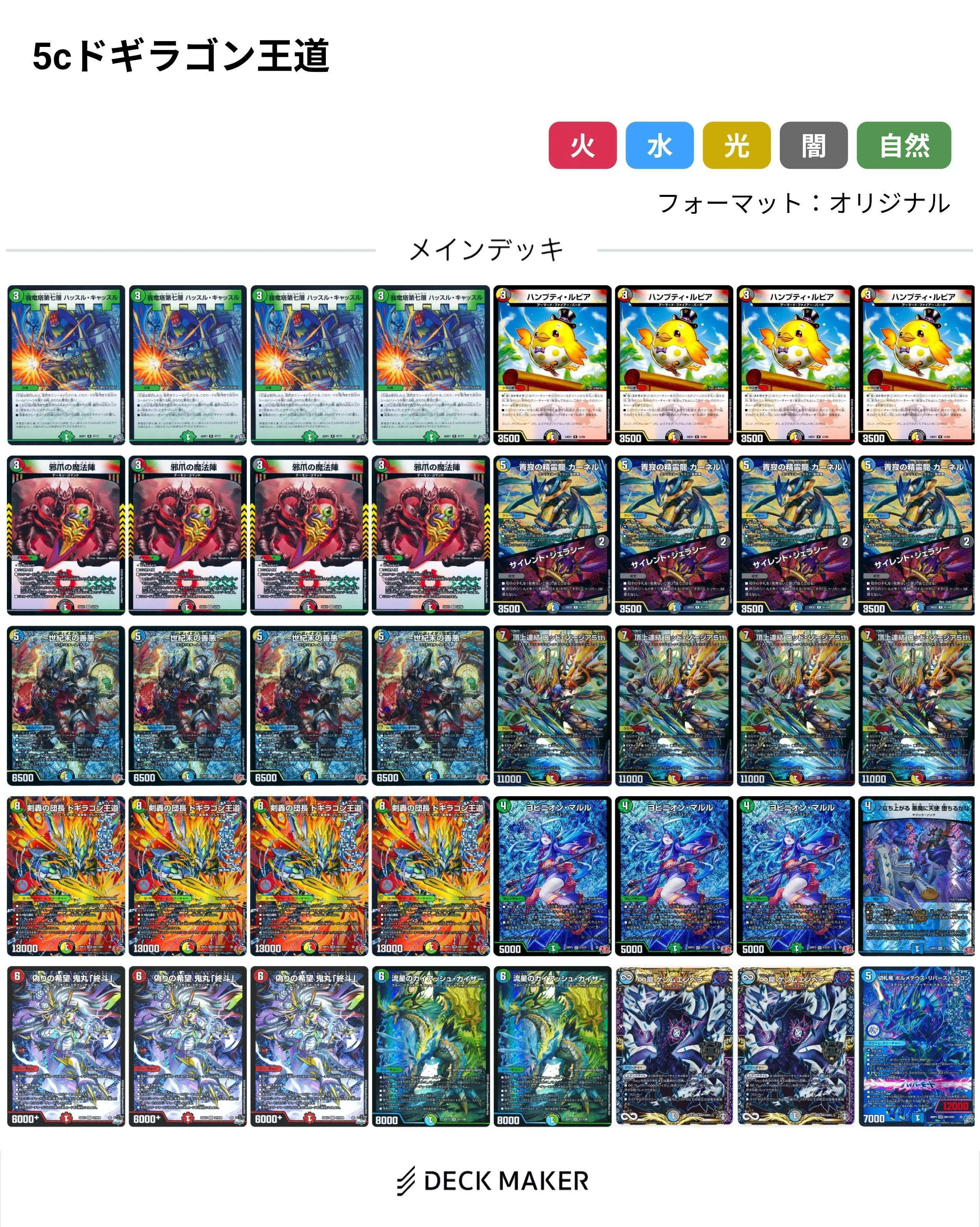 デュエマ 5cハンプティ ドギラゴン王道 デッキパーツ 世紀末善悪 デュエマ 5cハンプティ ドギラゴン王道 デッキパーツ 世紀末善悪