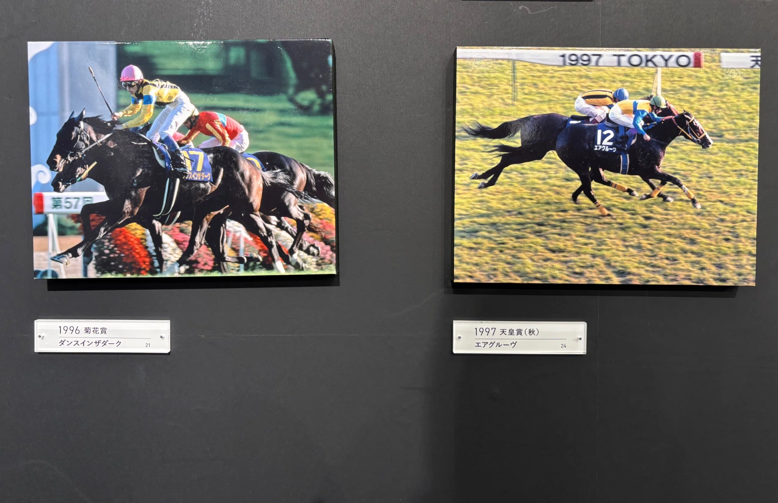 エアグルーヴ　武豊　天皇賞秋　競走馬　写真パネル　額縁入り　スポーツ新聞付き 雑感】記念展示：「武豊 デビュー40年 ～前人未到の記録～」に行って