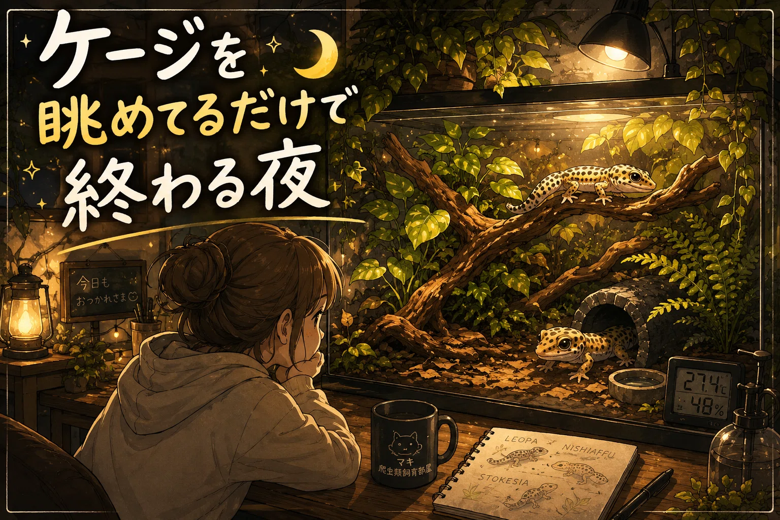 ケージを眺めてるだけで終わる夜｜マキ爬虫類飼育部屋