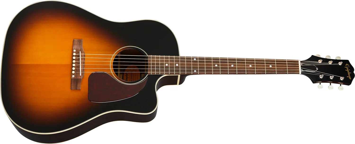 J-45 with a cutaway from Epiphone, directly linked to Gibson