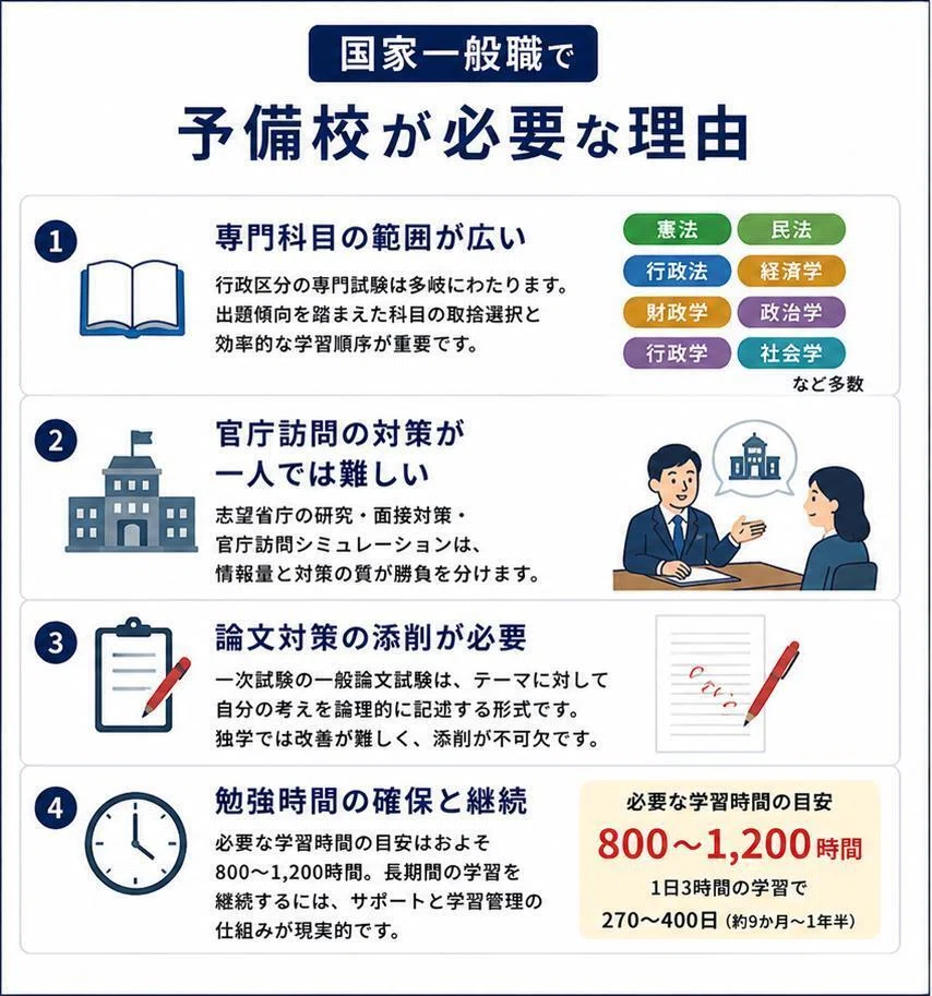 受かる公務員予備校　教材　国家一般職 国家一般職予備校おすすめ7選！官庁訪問まで対応できる講座の選び方