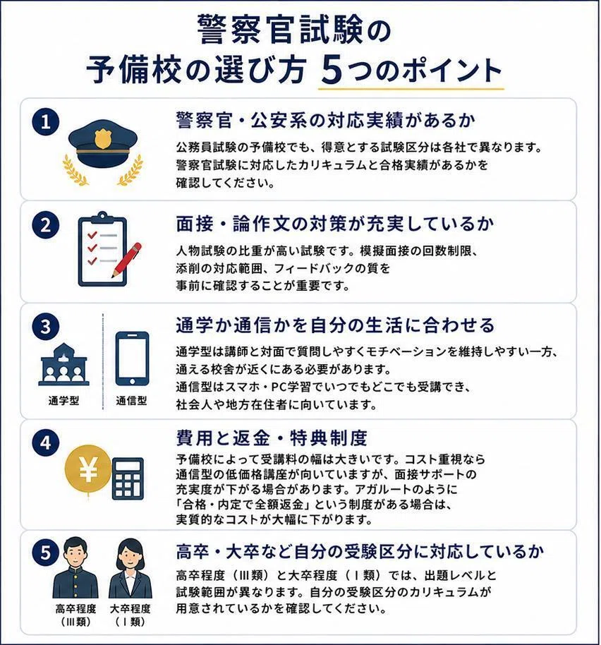 警察官予備校おすすめ7選！大卒・高卒・社会人別に選び方を解説｜元 