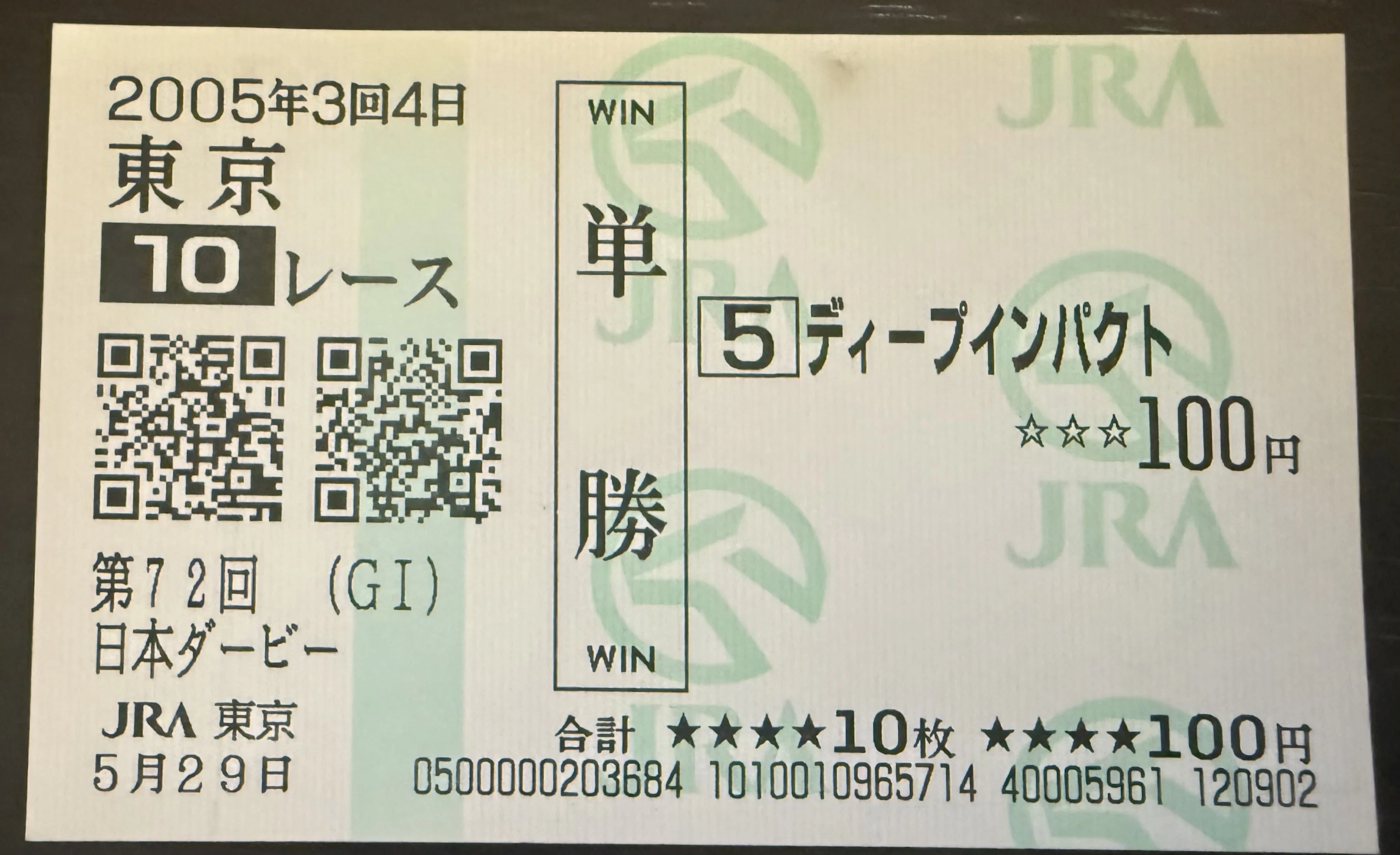競馬 単勝馬券（期限切れ） 嘘だろ、JRAのだんな――馬券コピー終了に思う「紙馬券は神である