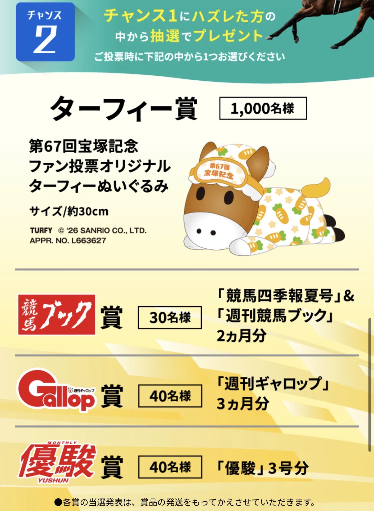 簡単】JRA 競馬 宝塚記念ファン投票に応募しよう。｜夜よいち