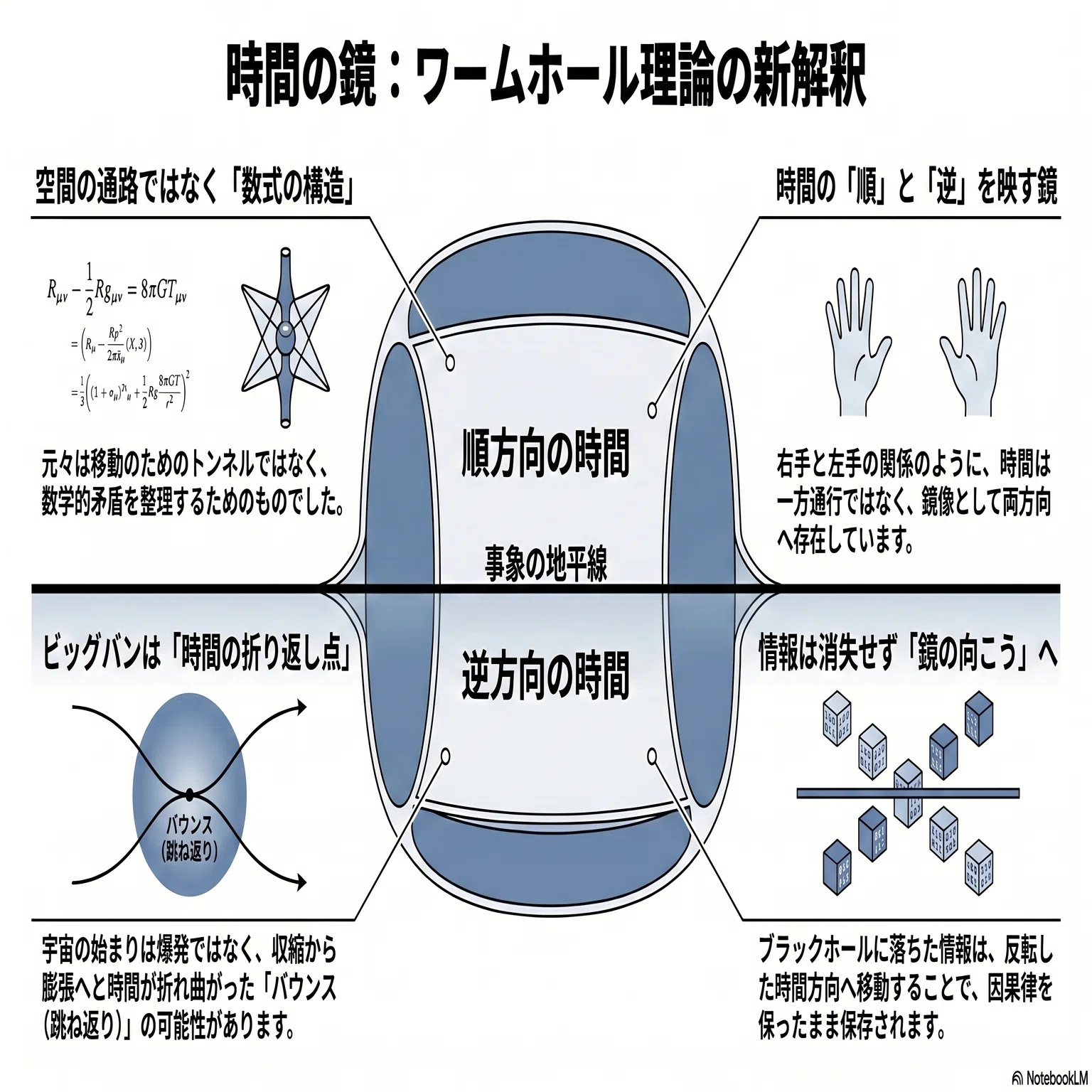 ★トンネルの印象画★過去未来異次元宇宙に繋がるようなインスピレーションを感じます ワームホール」は宇宙の近道ではなかった──時間に「鏡」がある