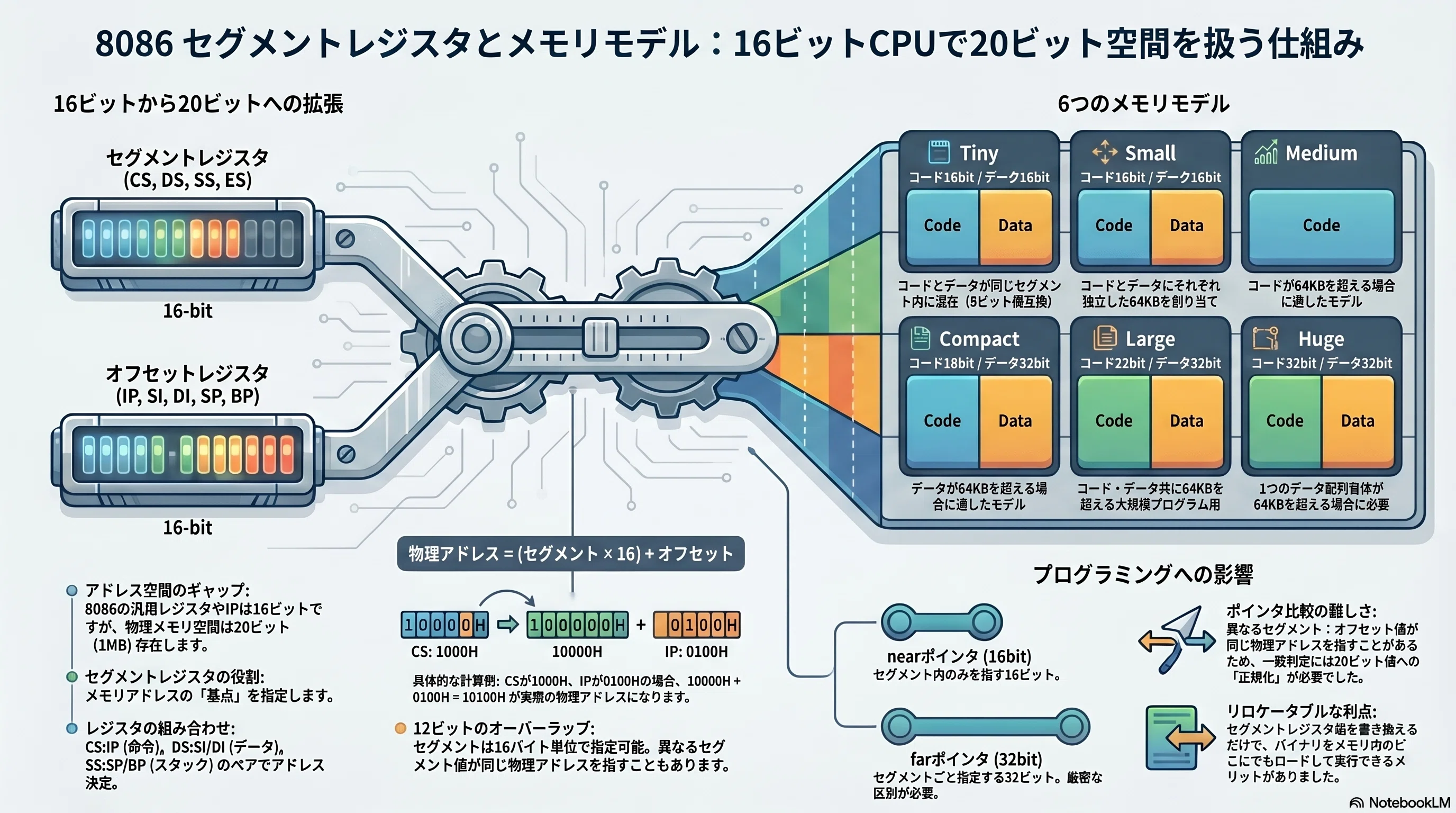 調査の技術 8086のセグメントレジスタとメモリモデル｜kzn