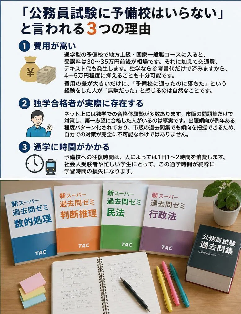 公務員試験に予備校はいらない？独学合格の現実と「使うべき人」の条件