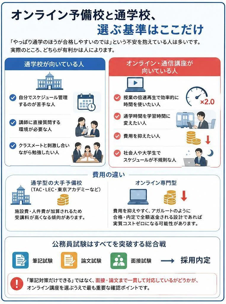 公務員試験のオンライン予備校・通信講座おすすめ14選【全校網羅・完全