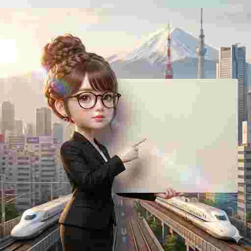日本人 イラスト 会社員 指差し メッセージボード AI画像/by 日本人クリエイター/写真販売 AI画像 有料<40枚:350円>商用利用可(サンプル)01