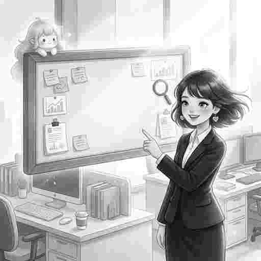 日本人 イラスト 会社員 指差し メッセージボード AI画像/by 日本人クリエイター/写真販売 AI画像 有料<40枚:350円>商用利用可(サンプル)39