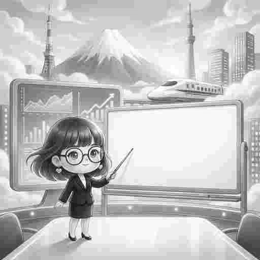 日本人 イラスト 会社員 指差し メッセージボード AI画像/by 日本人クリエイター/写真販売 AI画像 有料<40枚:350円>商用利用可(サンプル)03