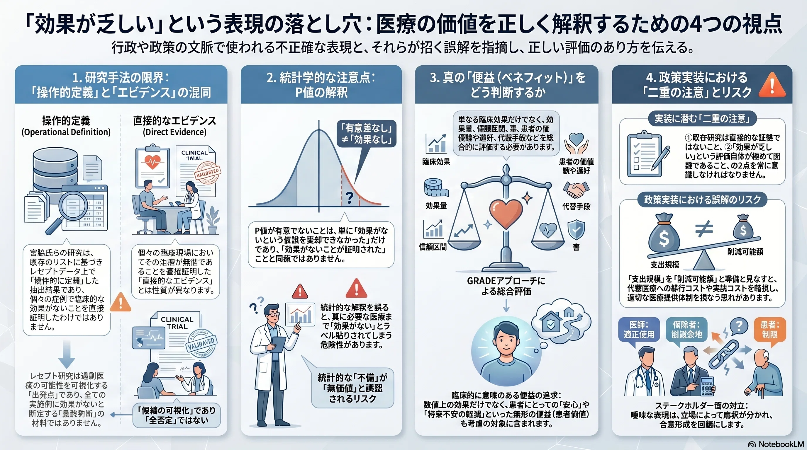 効果が乏しいというエビデンスがあることが指摘されている医療