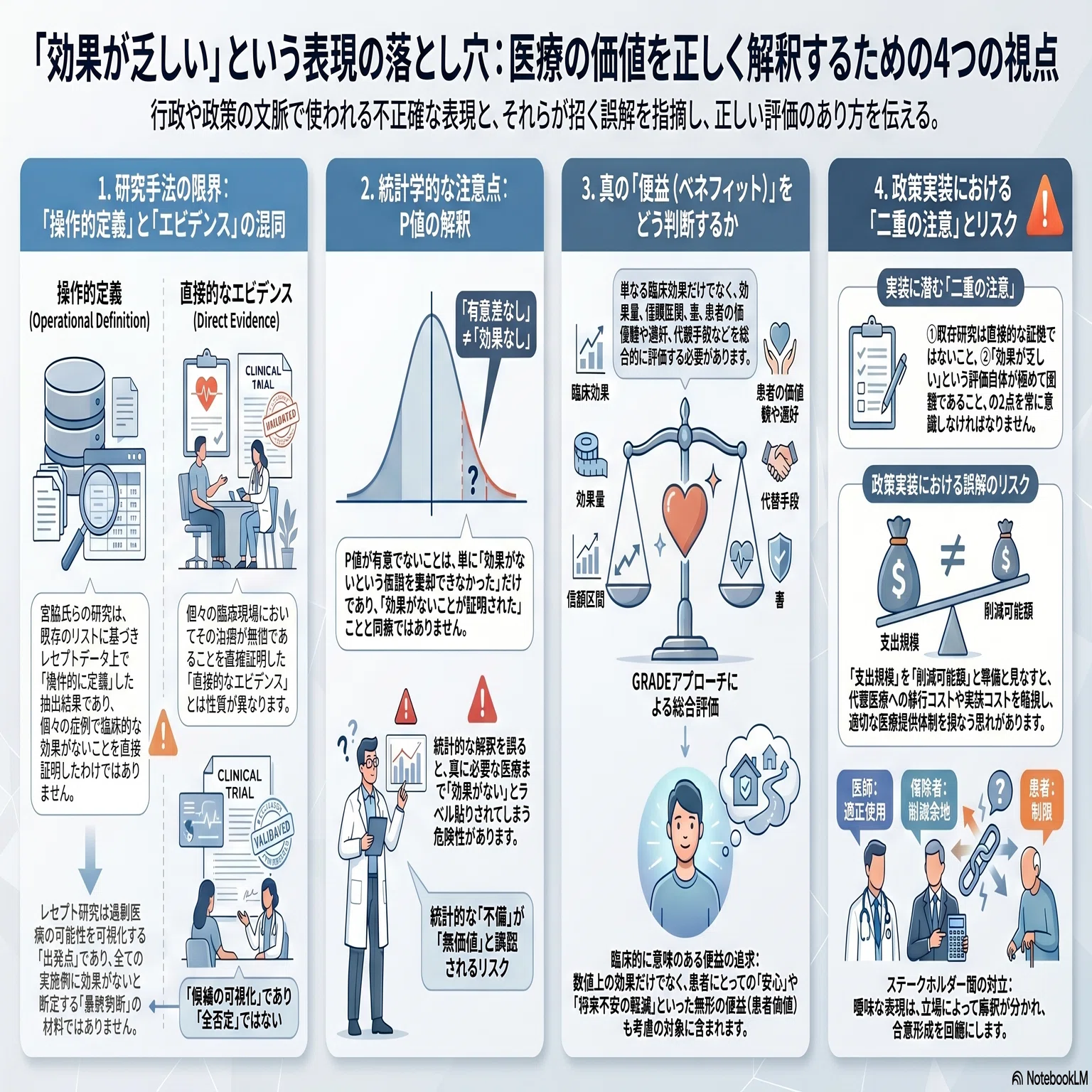 効果が乏しいというエビデンスがあることが指摘されている医療