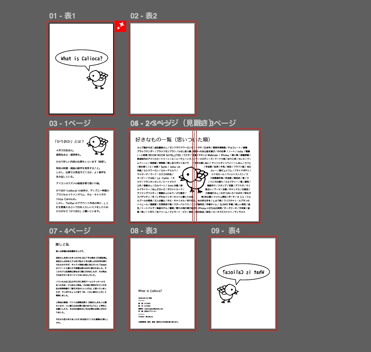 ZINEを作ってみる｜02.A4両面印刷1枚で、見開き1ページがあるA6・8