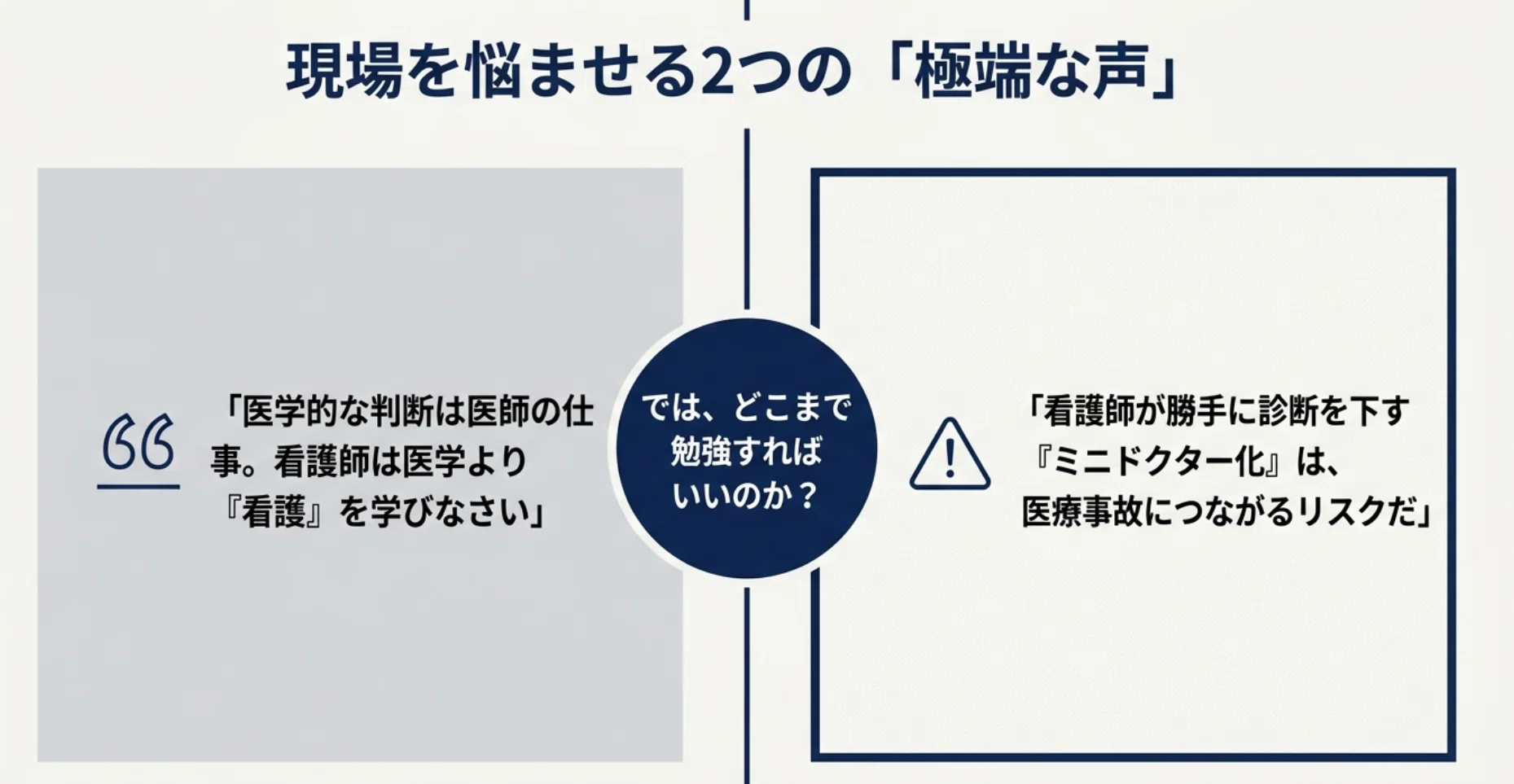 看護師に「医学的知識」は必要か？「数字の報告」が「考えて動かすケア