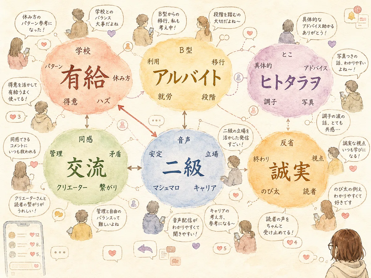 読者脳内マップ — 同じ 114 記事のコメント欄の共起グラフ