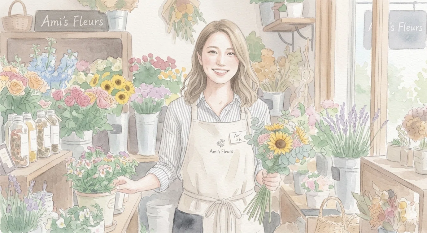 No.47 笑うと現れる幸せのえくぼ！お花屋さんの店長・森田亜美さんが