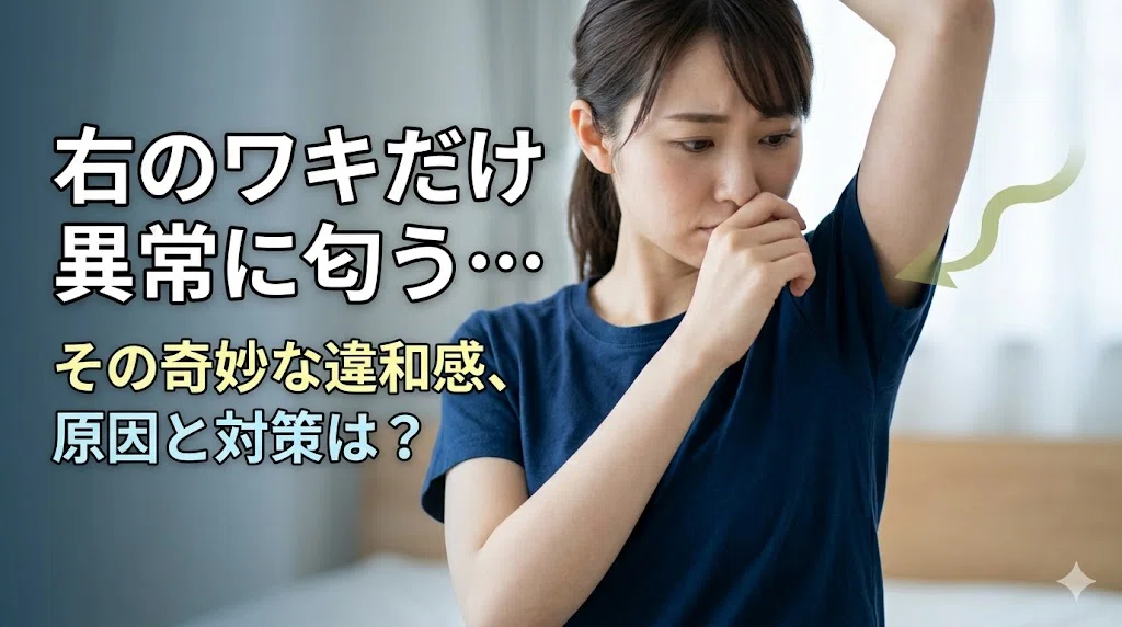 なぜか「右のワキだけ」が異常に匂う……。そんな奇妙な違和感に、人知れず悩んでいませんか?|うみの