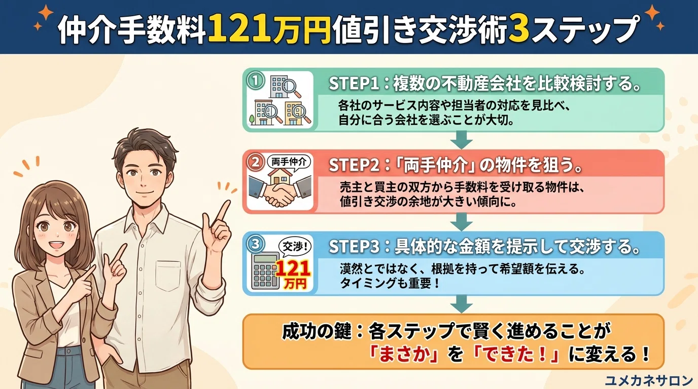 まさか」を「できた！」に！マイホームの仲介手数料121万円値引き交渉