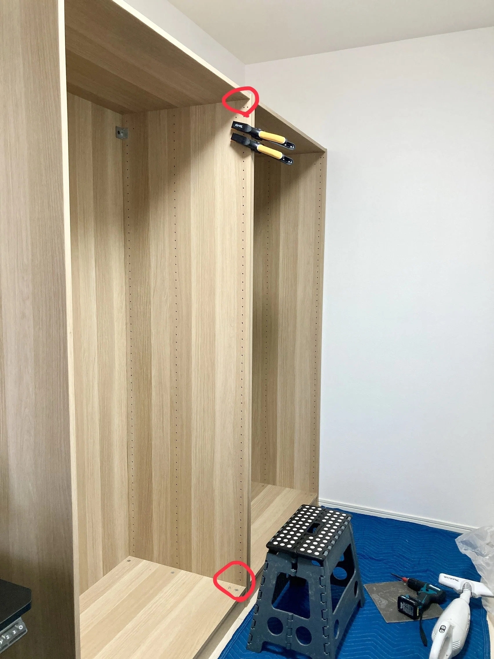 IKEA PAXの組立方法🛠️ 狭い部屋でも可能！ 起こしたまま組み立てる