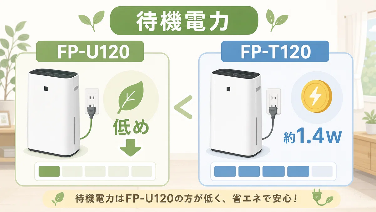 FP-U120とFP-T120の違いは?シャープ空気清浄機は新型と型落ちどっちがいい?|比較ガイド「どっちっち」