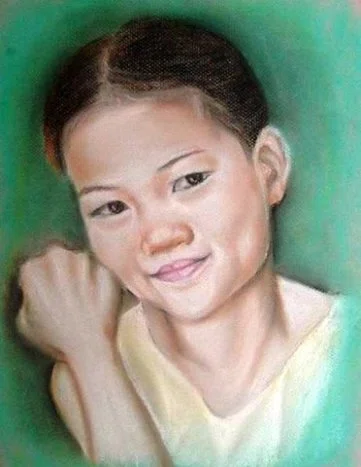 Maya Lasker 水彩画 女性肖像画 昨日の人物写生会🌟 M10号 20分×6ポーズ アルティスティコ紙 モデルは