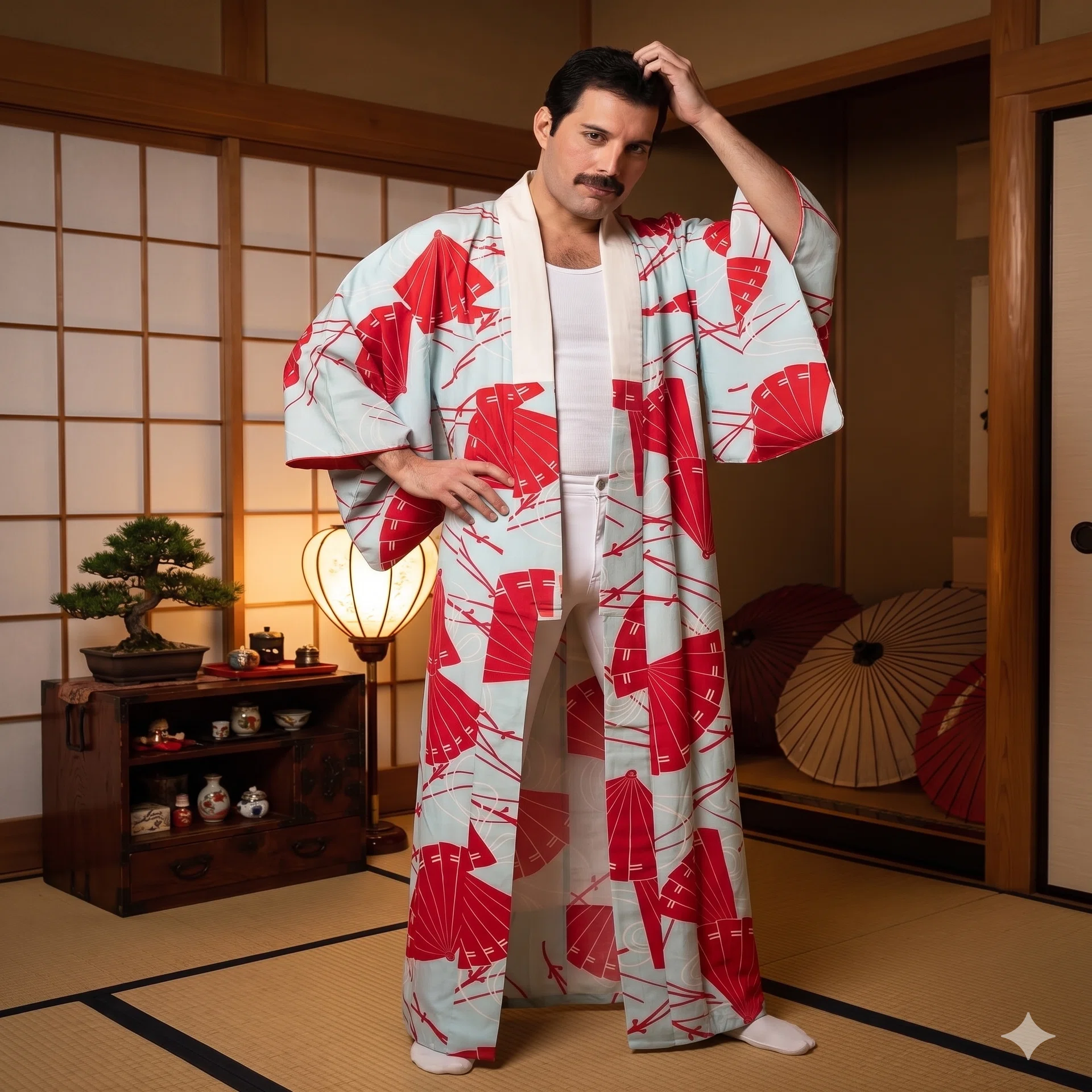 👸Queenのフレディ・マーキュリーも愛用していた👘正絹錦紗の長襦袢を